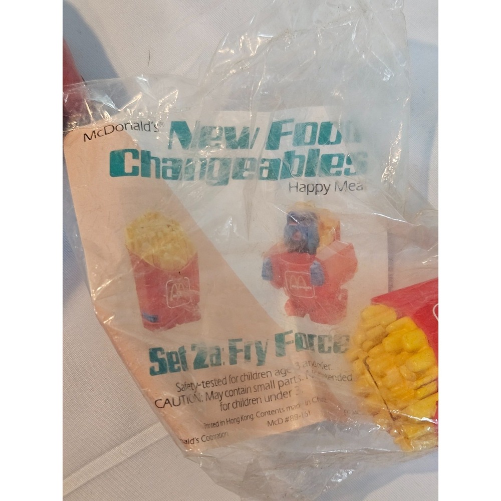 1988 McDonalds Food Changeables Happy Meal Toy - 2a Fry Force